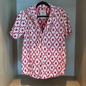 OAS White Machu Cuba Terry Shirt in medium